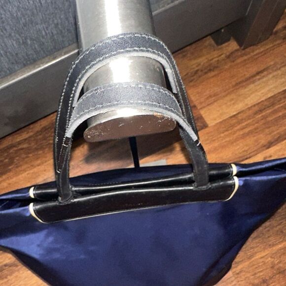Bally Navy Blue/Black Nylon and Leather Shopper Tote - Picture 15 of 15
